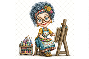 Artist Clipart JPG, a Person Illustration by Memories By Lea (Thumbnail 19 of 19)