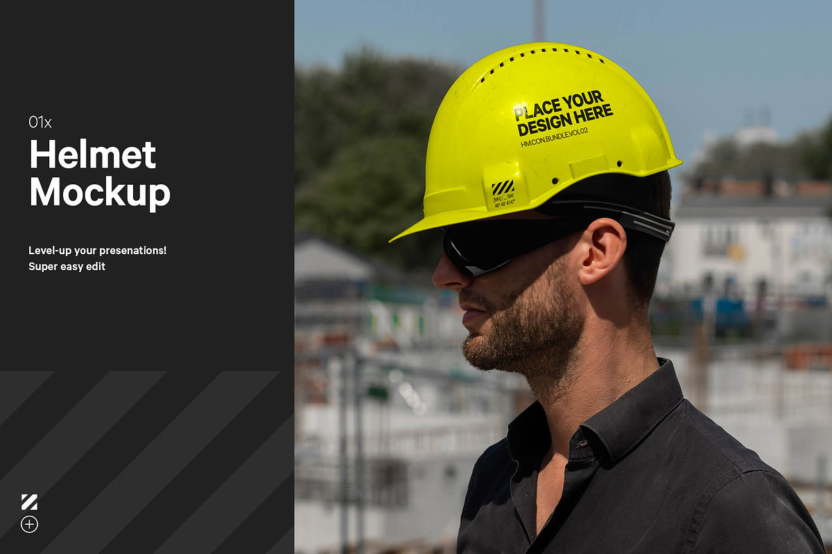 Safety Helmet Mockup, a Hat Mockup by HAZARD MOCKUPS (Photo 1 of 8)