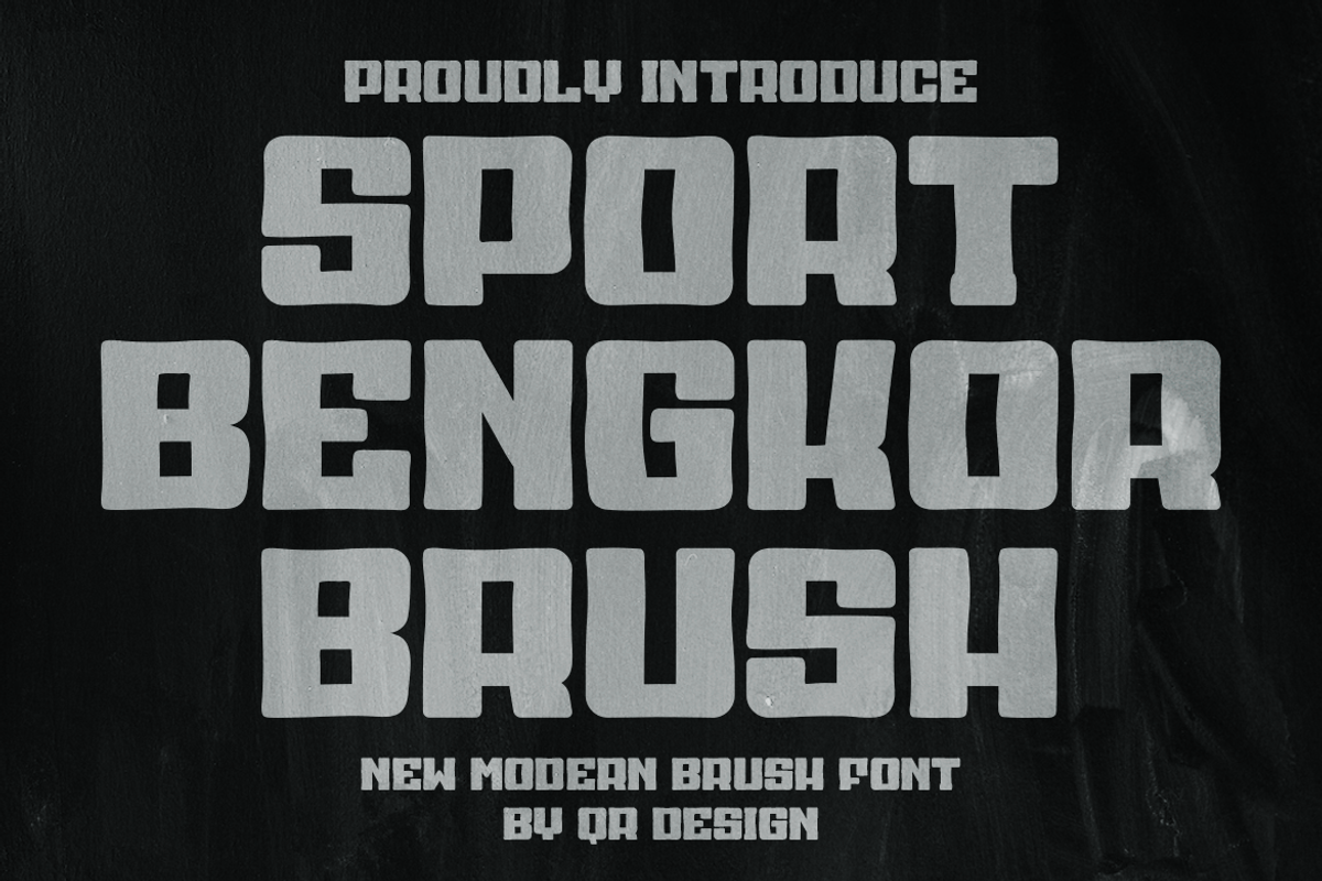 Sport Bengkor Brush, a Handwritten Font by QR Design Studio (Photo 1 of 6)