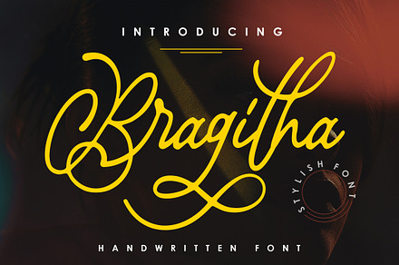 Bragitha - Stylish Font, a Script Font by Nurmiftah