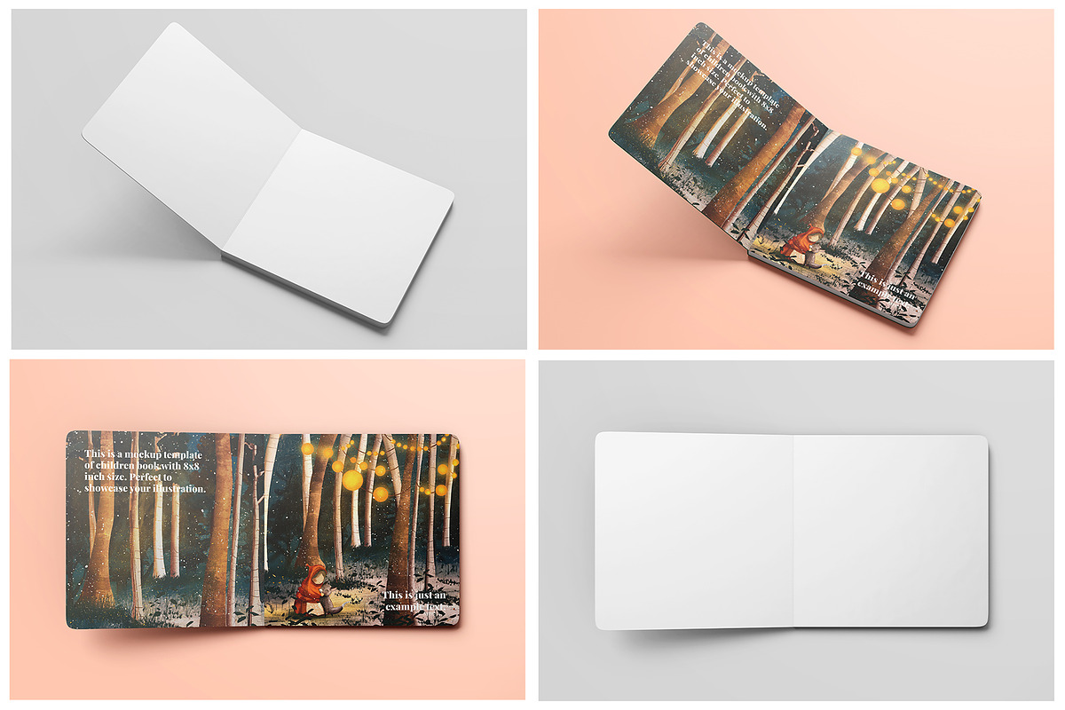 Square Children Book Mockup Set, a Books & Magazine Mockup by Remnand Studio (Photo 10 of 11)