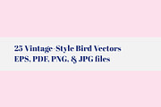 VINTAGE BIRDS | 25 Vectors, an Animal Illustration by Britt & Kit (Thumbnail 2 of 3)