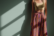 Wide Cotton Pants Studio Mockup PSD, a Bottom Mockup by 1001 mockups (Thumbnail 4 of 9)