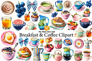 Breakfast & Coffee Clipart, an Illustration by Designworld (Thumbnail 1 of 6)