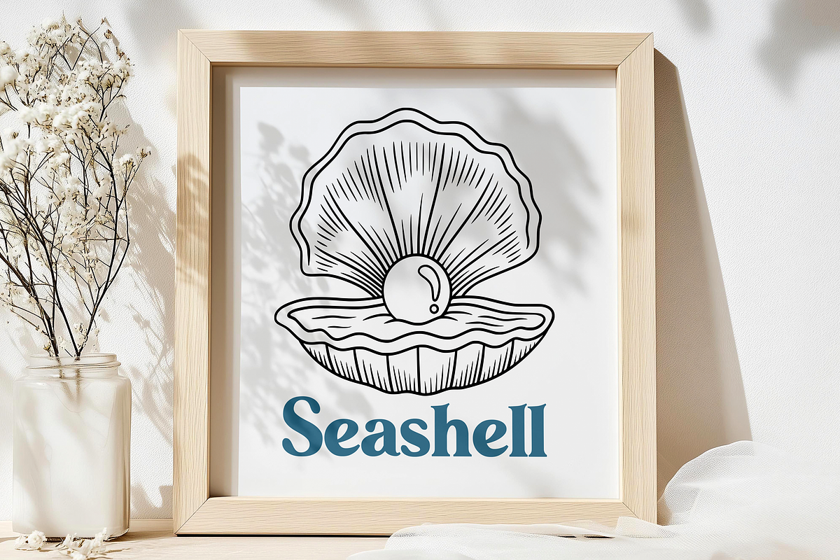 Seashell Coastal Vector Illustration, an Animal Illustration by Kusumaillustration (Photo 9 of 9)