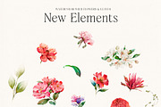 Watercolor Wildflowers & Leaves, a Decorative Illustration by Damian Roh (Thumbnail 5 of 24)