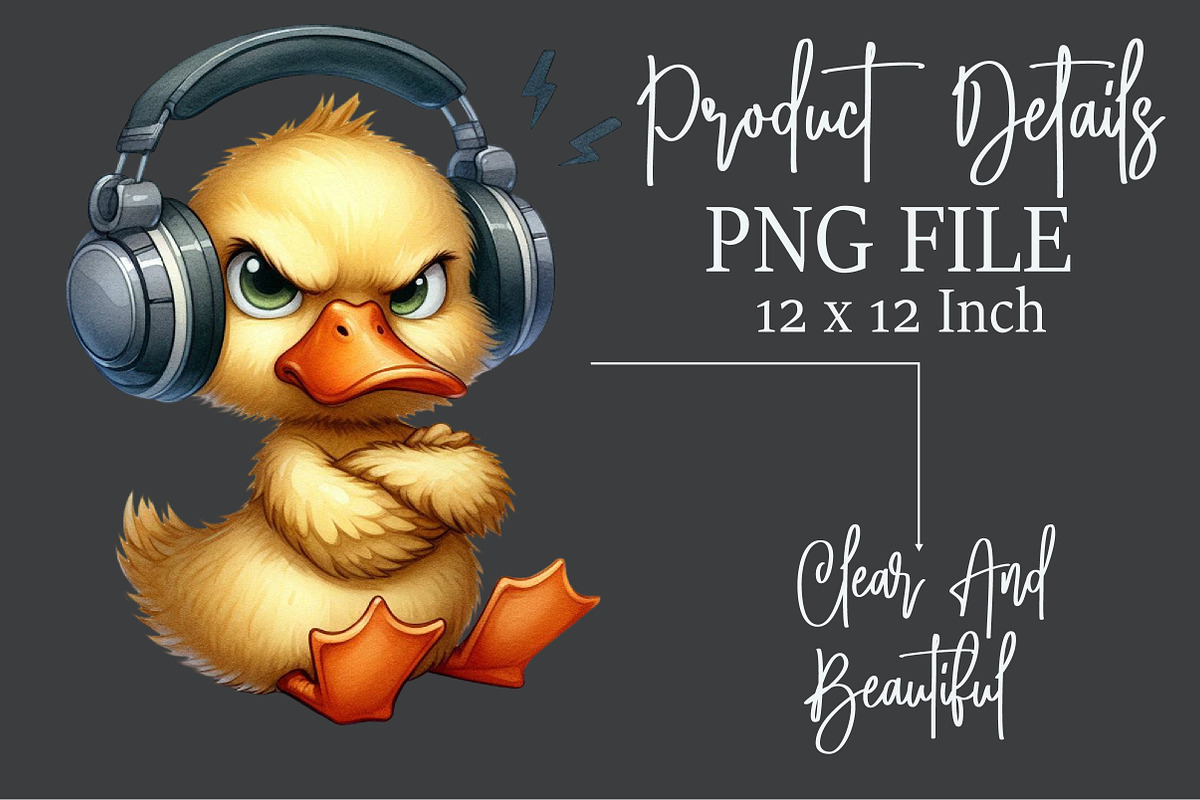 Quirky Grumpy Duck Clipart, an Illustration by Rose Art (Photo 6 of 7)