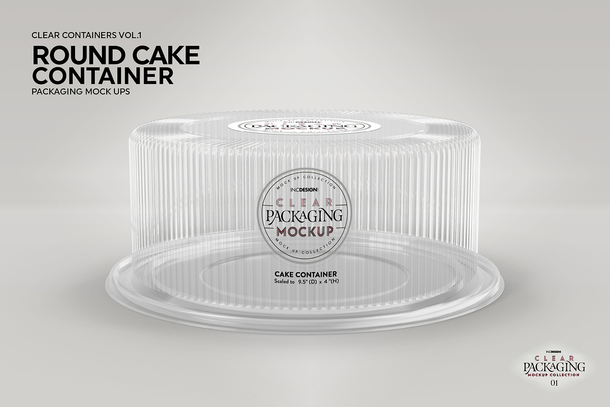 Cake Container Packaging Mockup, a Cups & Container Mockup by INCDesign (Photo 2 of 8)