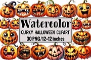 Quirky Halloween Clipart, an Illustration by Design Market (Thumbnail 1 of 3)