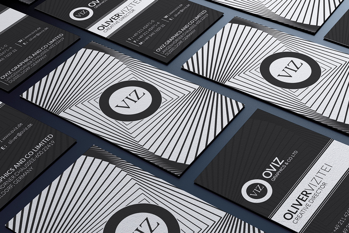 Modern Black And White Business Card, a Business Card Template by Marvel (Photo 1 of 4)