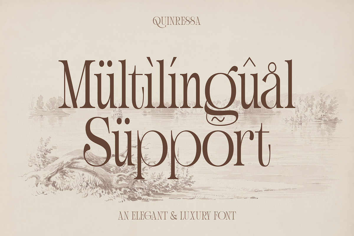 Quinressa Elegant and Luxury Font, a Serif Font by Graphue (Photo 7 of 9)