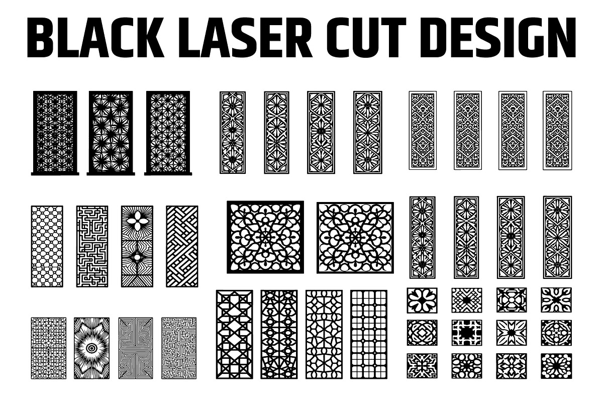 Black Decorative Laser Cut Design, an Illustration by BIPLOB EXPERT (Photo 1 of 9)