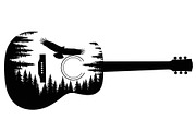 Nature Landscape Guitar Silhouette, an Object Illustration by Creativeshirt (Thumbnail 3 of 31)