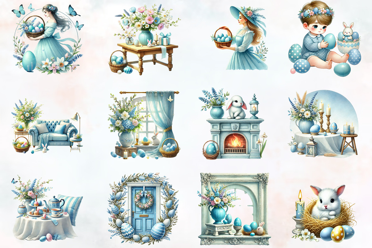 Easter home clipart, an Illustration by RobertsArt (Photo 6 of 7)
