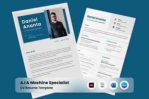 AI Specialist Professional CV Resume