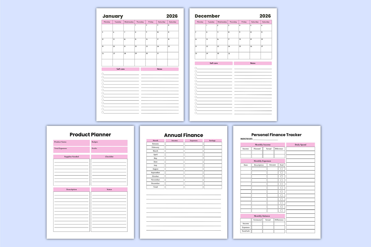 2026–2027 Small Business Planner, a Stationery Template by Shumaya (Photo 3 of 5)