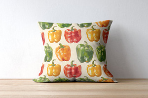 8 Bell Pepper Seamless Patterns