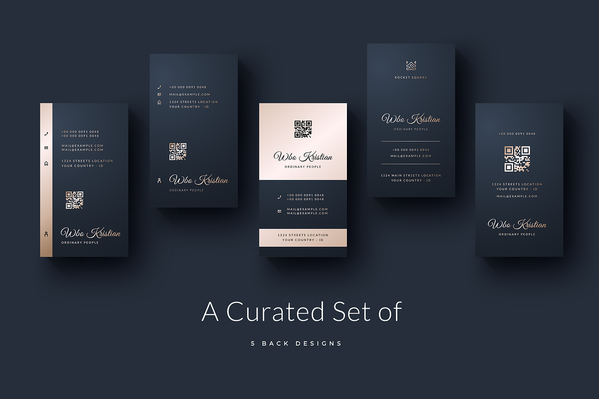 Meridian Business Card - 5 Bundles, a Business Card Template by Ctrl space studio (Photo 2 of 9)