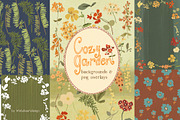 Fall Floral Backgrounds & Overlays, a Decorative Illustration by whiteheartdesign (Thumbnail 1 of 19)