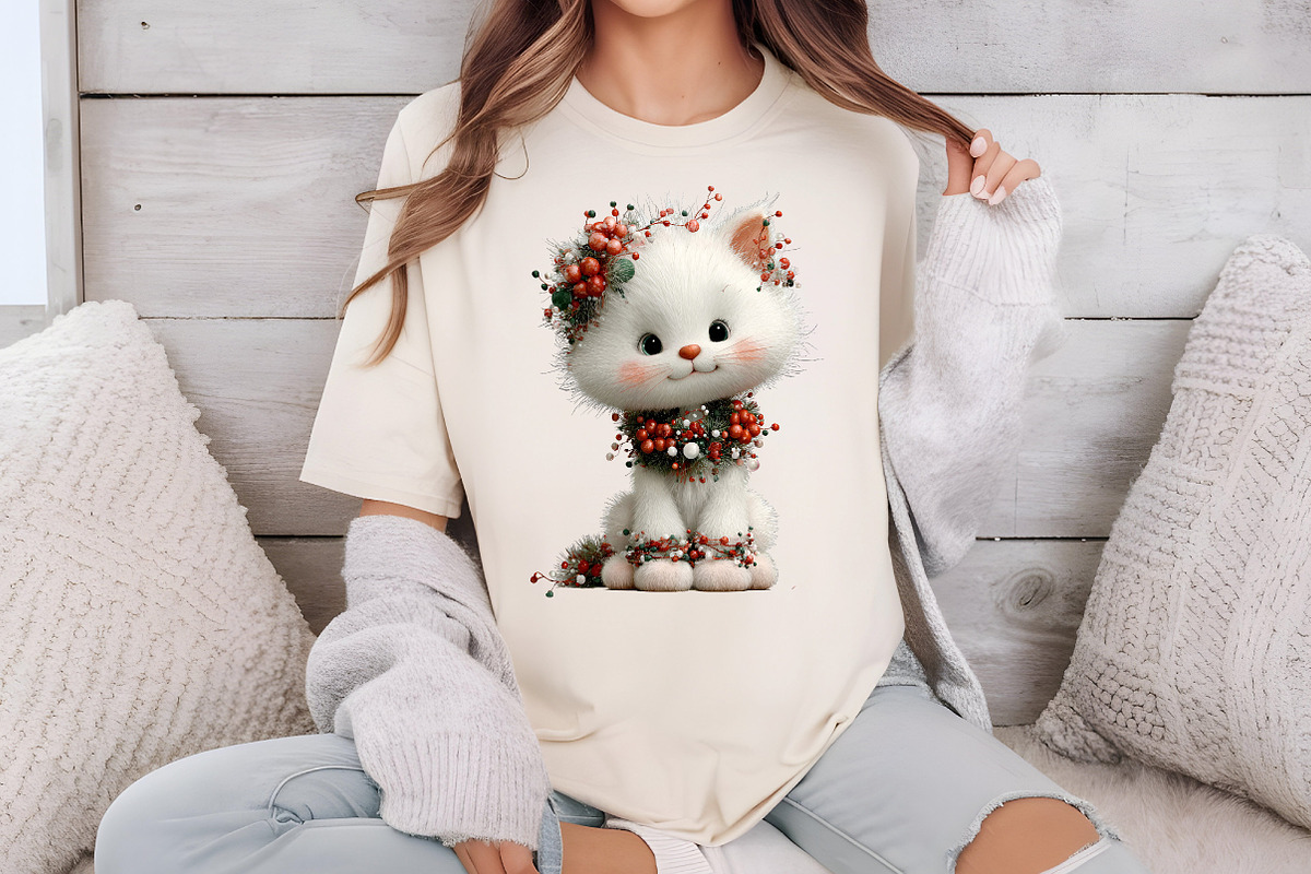 Christmas Cute Cats Clipart, an Illustration by DreamCafeArt (Photo 8 of 8)