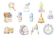 Cute Back to School Clipart Bundle, a Decorative Illustration by Arslan (Thumbnail 3 of 5)