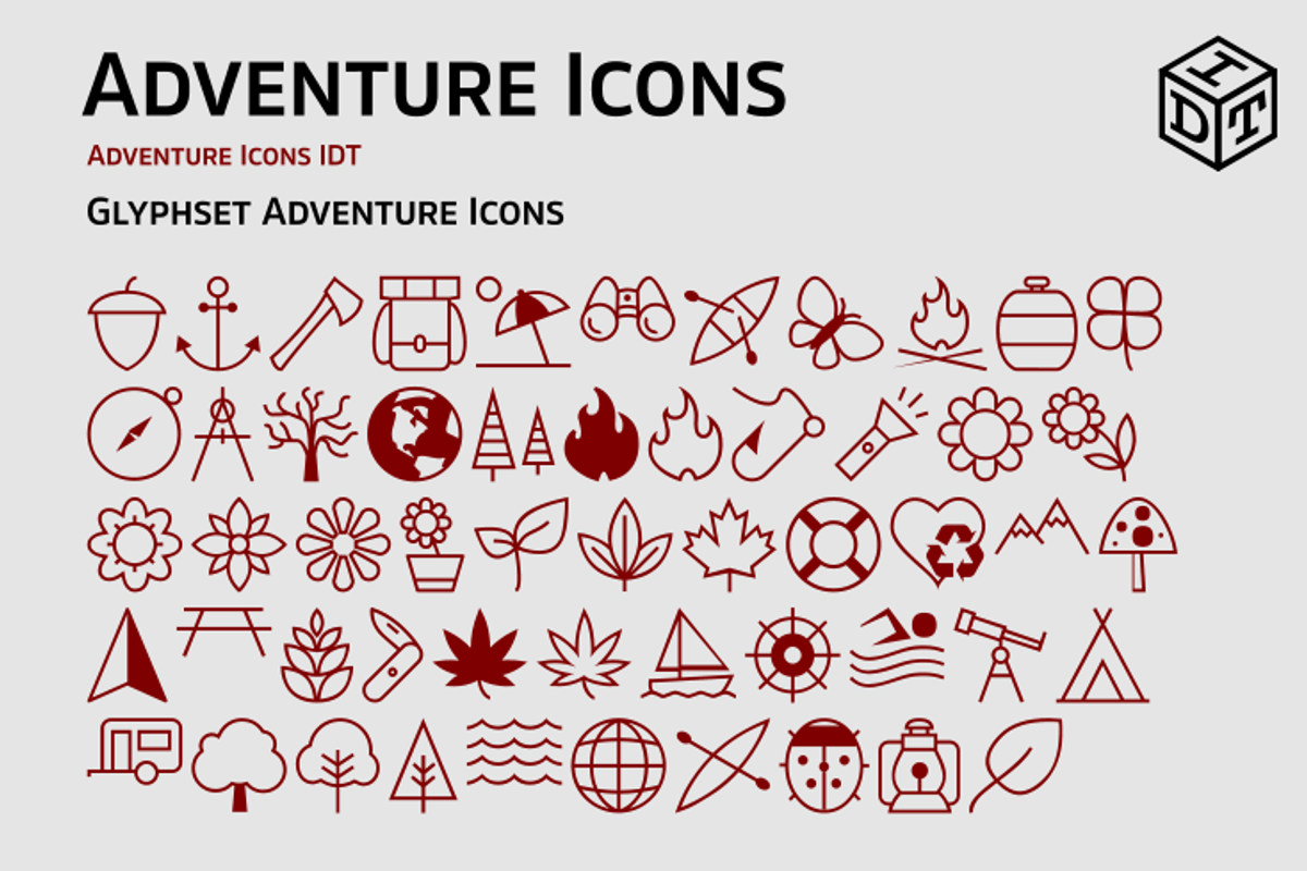 Adventure Icons + Web Font(free)