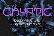 Decorative grotesque font Cryptic., a Sans Serif Font by VyacheslavKolb (Thumbnail 1 of 5)