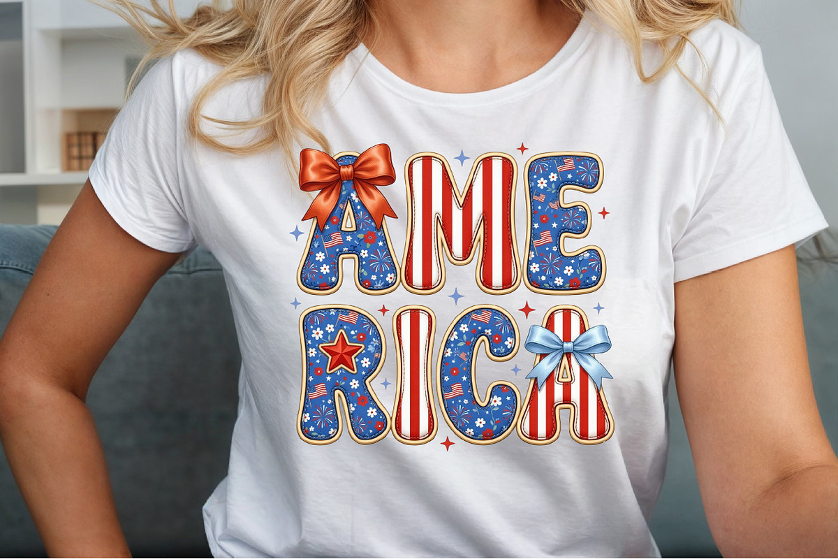 Preppy America PNG, Coquette, a Seasonal Illustration by Sublimation Artist (Photo 5 of 9)