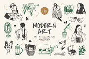 Modern Art Illustrations, an Object Graphic by iStar Design (Thumbnail 1 of 13)