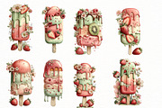 Whimsical summer ice cream clipart, an Illustration by Designworld (Thumbnail 5 of 5)