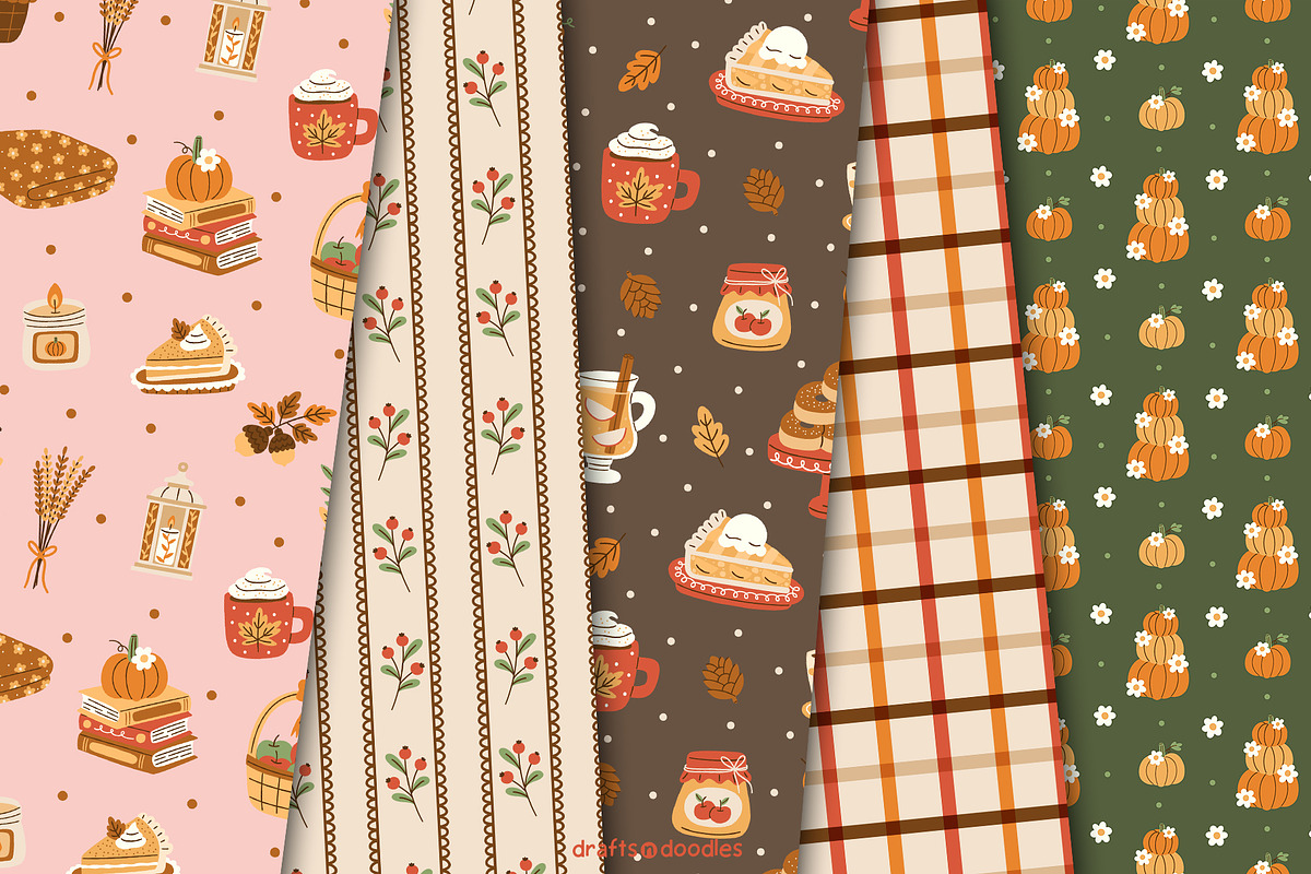 Fall Favorites Clipart and Patterns, a Pattern Graphic by Drafts n Doodles (Photo 7 of 14)