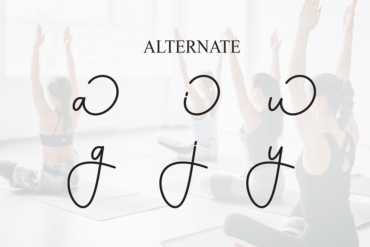 yoga | Script Font, a Handwritten Font by Scratchones (Photo 8 of 9)