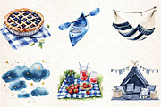 Navy Summer Outdoor Watercolor Clipa, an Illustration by Libby Wishes (Thumbnail 6 of 7)