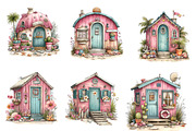Whimsical Summer Beach Hut Clipart, an Illustration by CreationArt (Thumbnail 5 of 7)