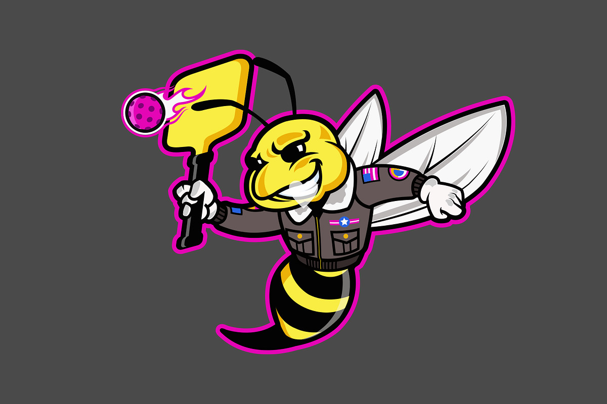 Pickle Ball Bee Mascot Logo, a Branding & Logo Template by Silpin