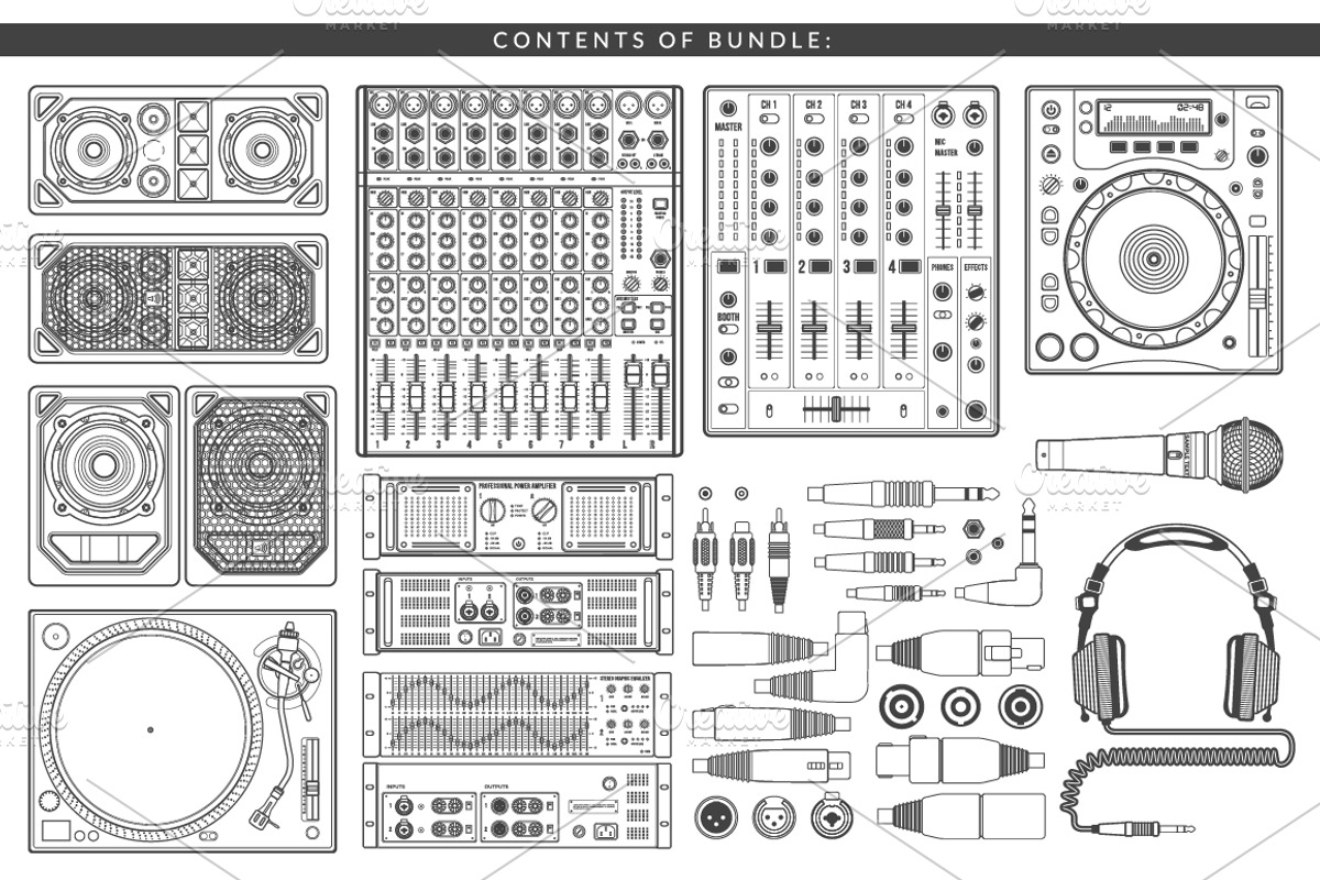 Sound speakers, audio & Dj equipment, an Object Graphic by TRIKONA (Photo 3 of 3)