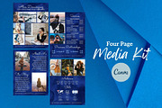 Four Page Media Kit in Navy Blue, a Templates & Theme by ProductiveandFree (Thumbnail 1 of 14)