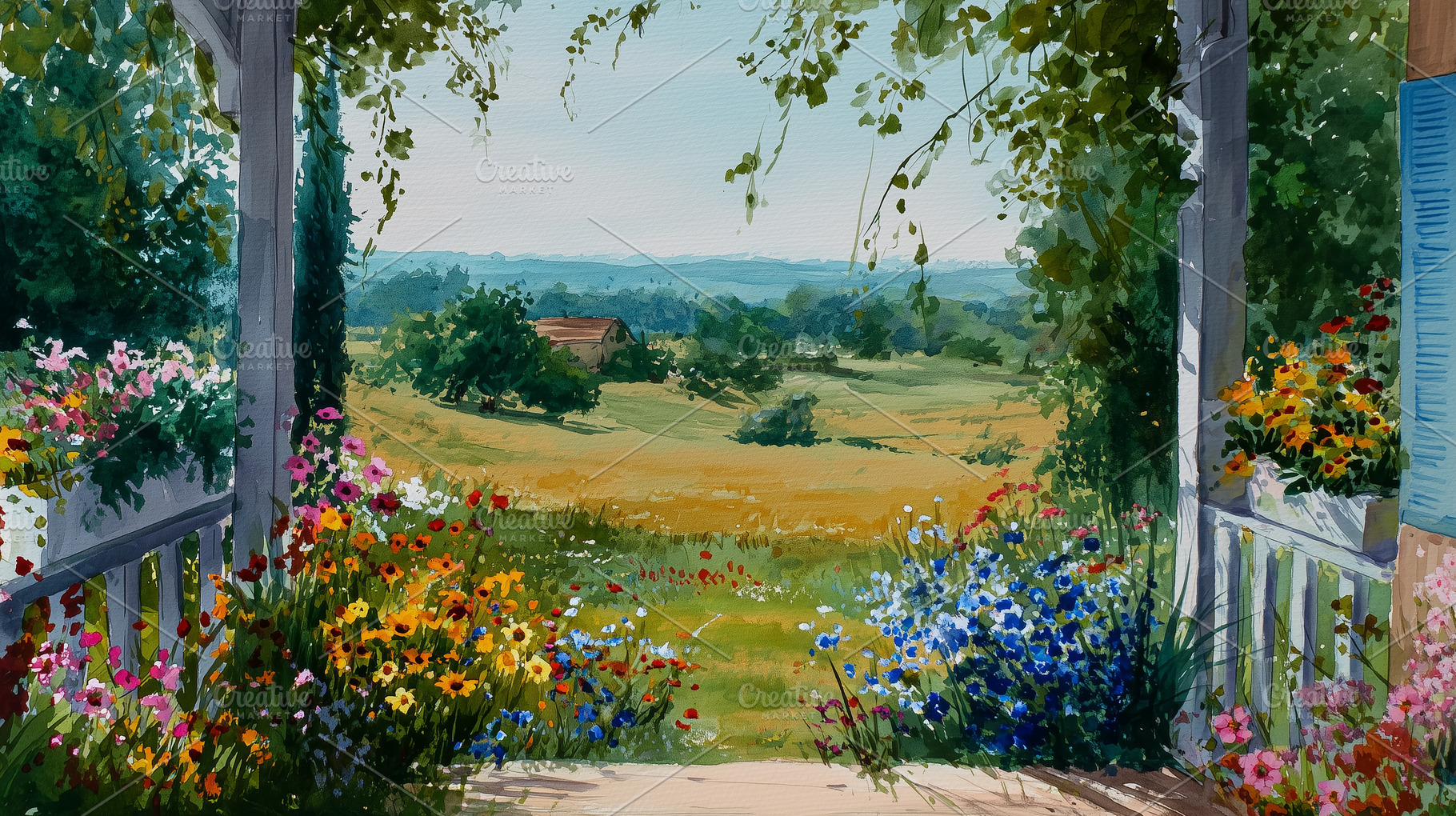 Colorful garden full of blooming, a Nature Photo by MistyDay