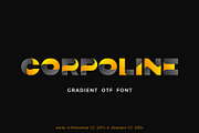 Corpoline Color Gradient OTF Font, a Font by Sentavio (Thumbnail 1 of 5)