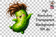 Cute Cucumber PNG Bundle, a Graphic by Clipart Bloom (Thumbnail 11 of 11)