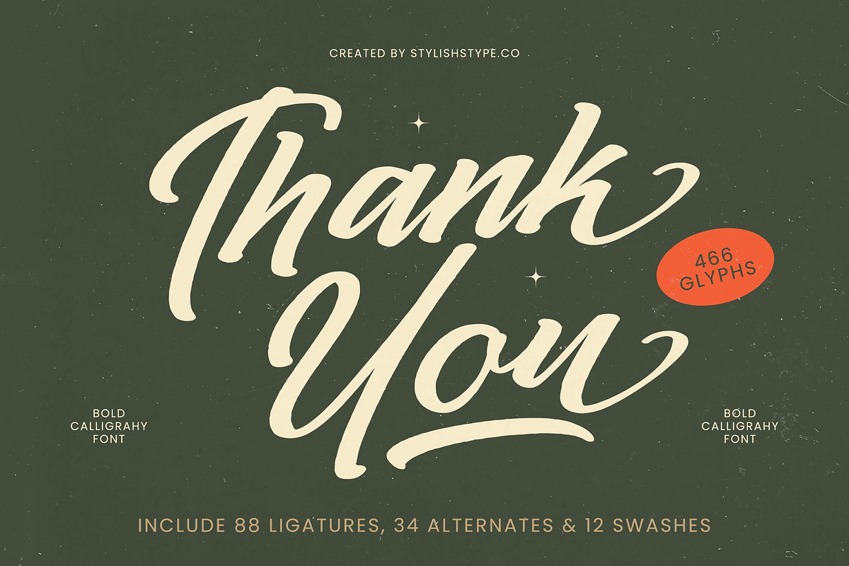 Ginthyr Bold Calligraphy Font, a Script Font by stylishtype.co (Photo 20 of 20)
