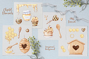 Bees & sunflowers Digital clipart., an Illustration by Yuliya Art (Thumbnail 3 of 8)