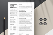 Resume/cv Template | Word, a Resume Template by Creatune (Thumbnail 1 of 4)