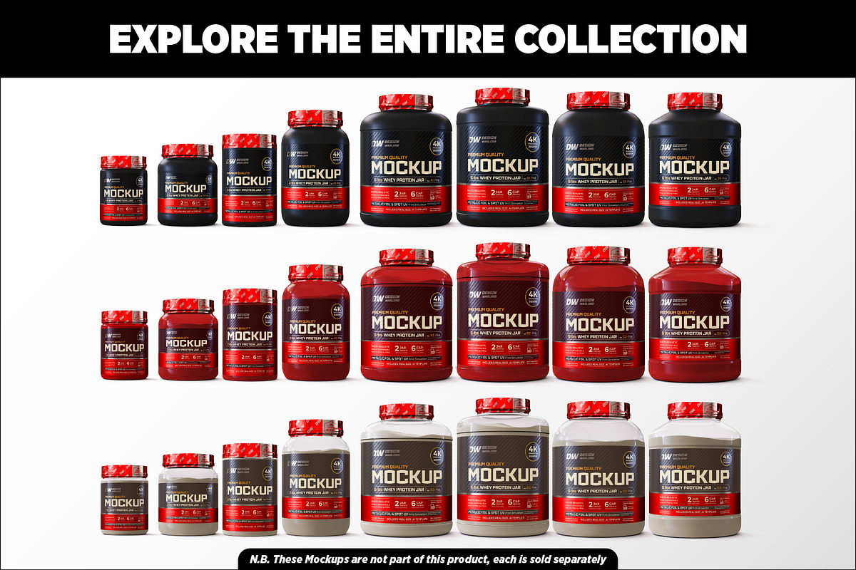 1lb Whey Protein Jar Mockup A1-Pro, a Packaging Mockup by Design Warlord (Photo 15 of 16)