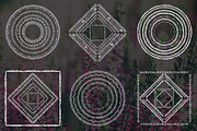 Set of round and square BOHO frames, a Decorative Illustration by SomStock (Thumbnail 3 of 14)