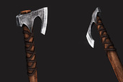 One-handed Viking Battle Axe, an Object 3D Model by GamePoly (Thumbnail 3 of 6)