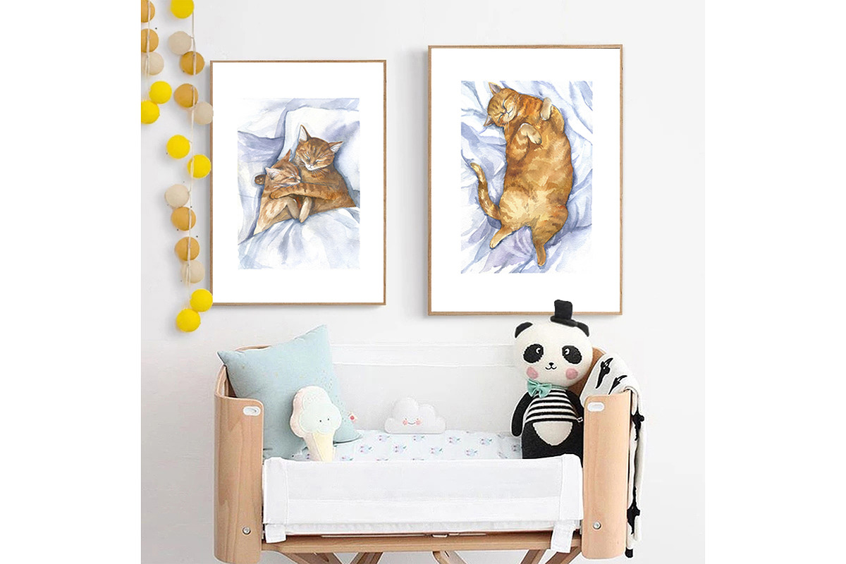 Watercolor Clipart, Cat Clipart png, an Object Graphic by KomtsyanTatyanaArt (Photo 5 of 5)