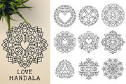 300 Vector Mandala Ornaments, a Decorative Illustration by pixaroma (Thumbnail 29 of 49)