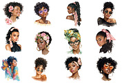 Beautiful Black Girl clipart, an Illustration by Designworld (Thumbnail 3 of 5)
