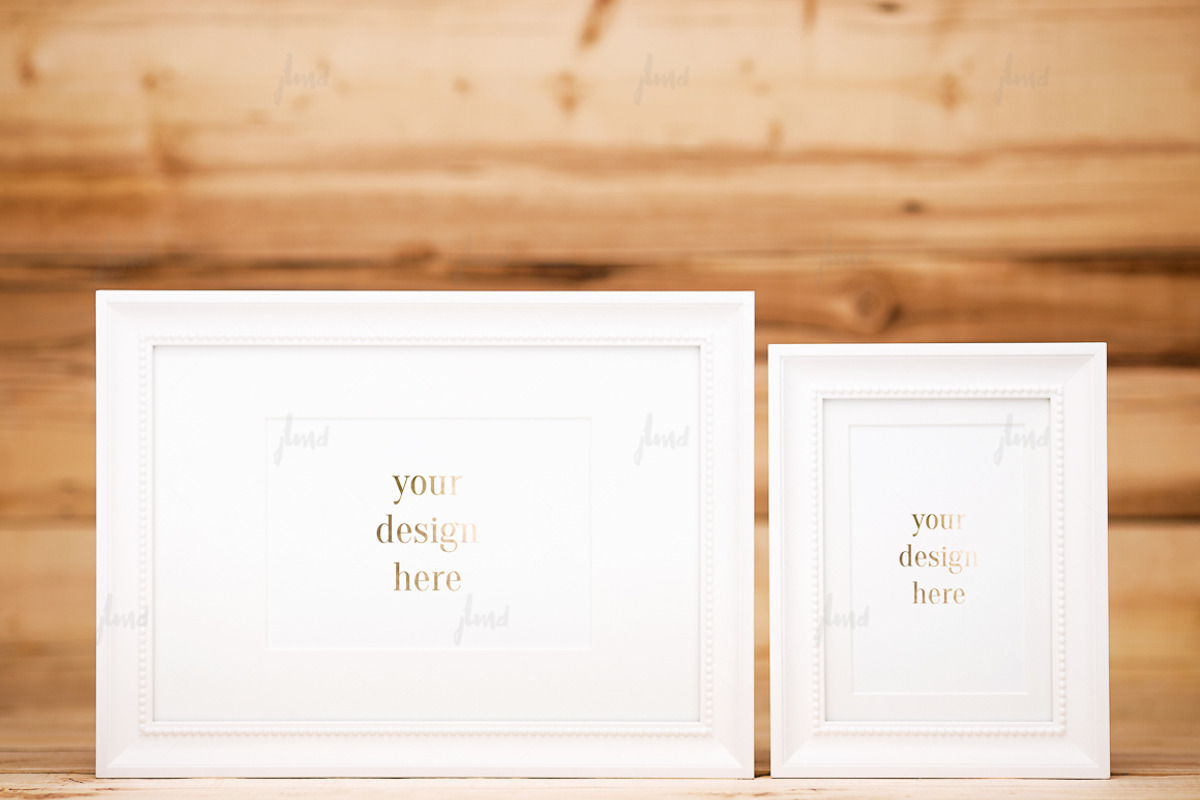 White Frames Photo-based mockup, a Print Template by JustLikeMyDesktop (Photo 1 of 2)